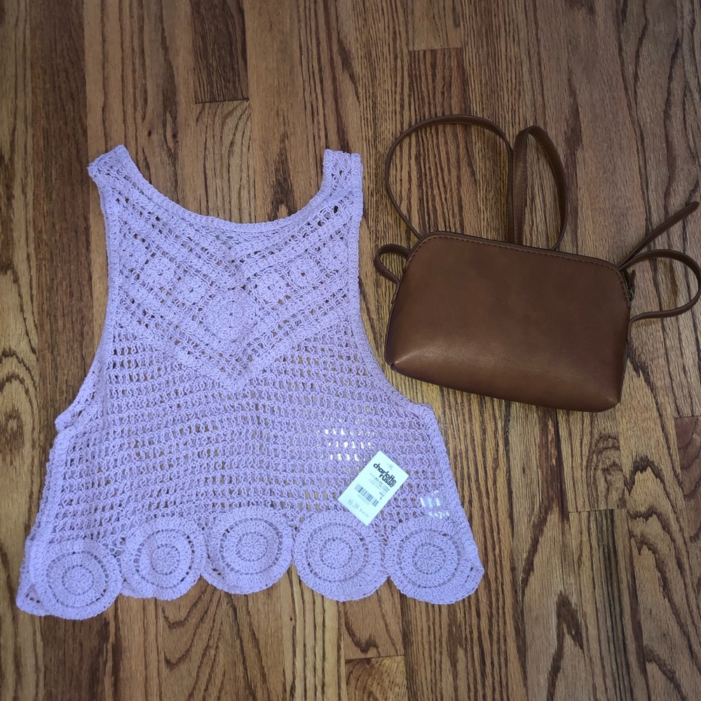 Crocheted lavender top